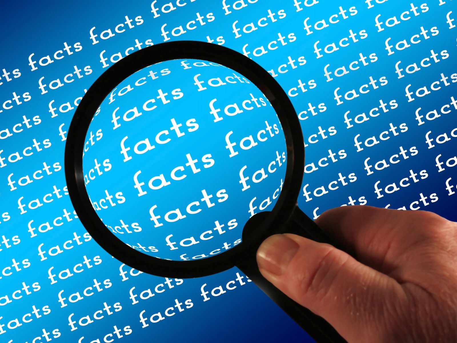 magnifying glass facts investigate debunk